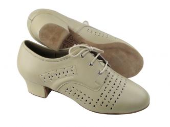 dansschoenen beige leder  